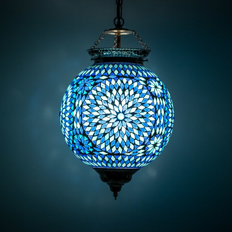 Grace creëren fenomeen Hanglamp blauw mozaïek Turks kopen? Shop bij Sukria.